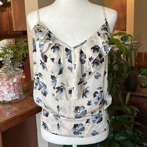 LC Lauren Conrad Sleeveless Floral Banded Top szL